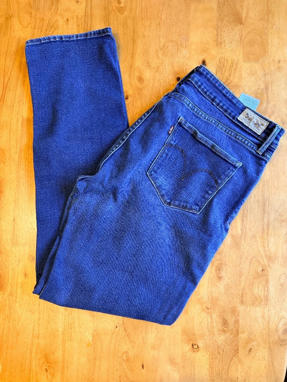 Levi Strauss & Co Womens Mid Rise Skinny Jeans Blue Size 16 610